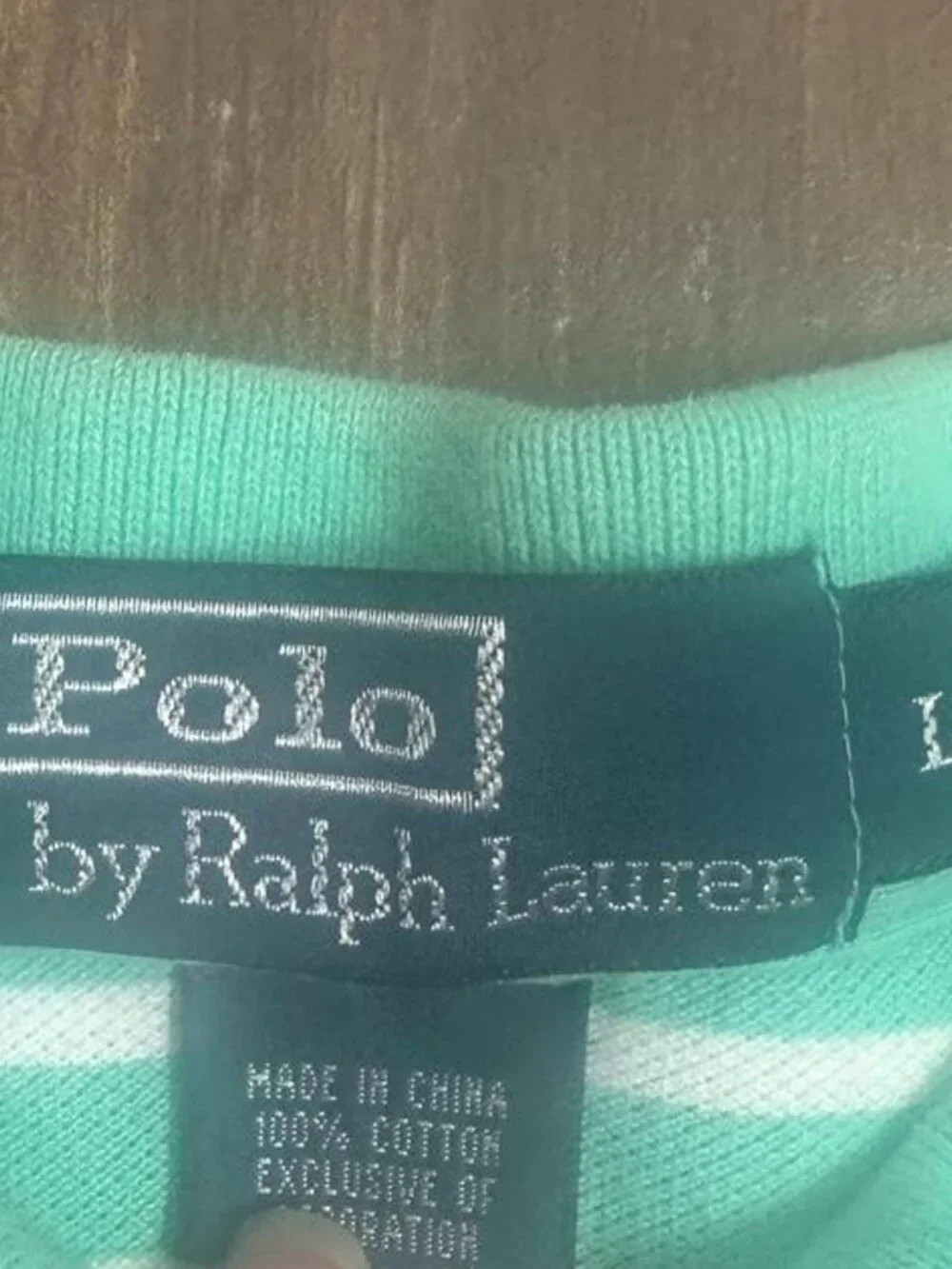 Ralph Lauren men’s green striped polo shirt Size L #preppy #golfwear